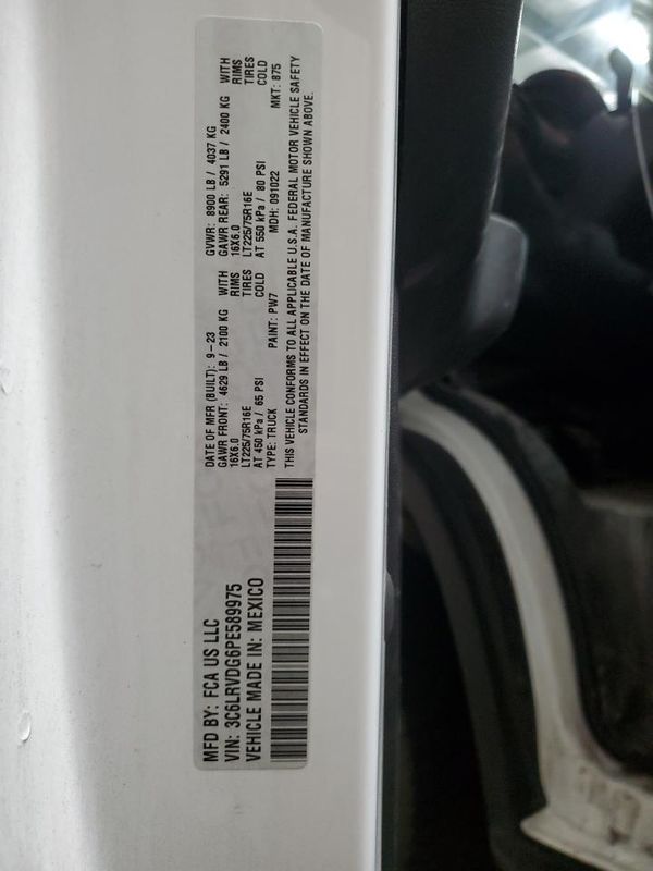 2023 RAM PROMASTER 2500