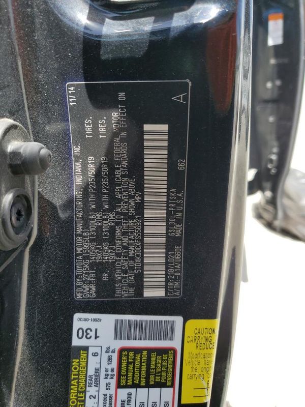 2015 TOYOTA SIENNA