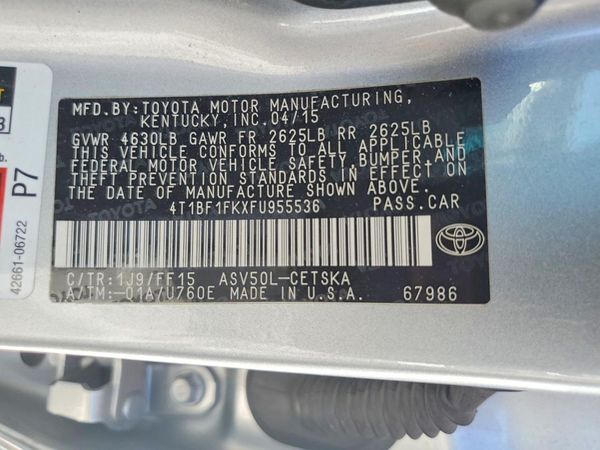 2015 TOYOTA CAMRY