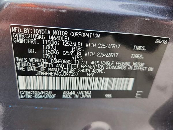 2016 TOYOTA RAV4