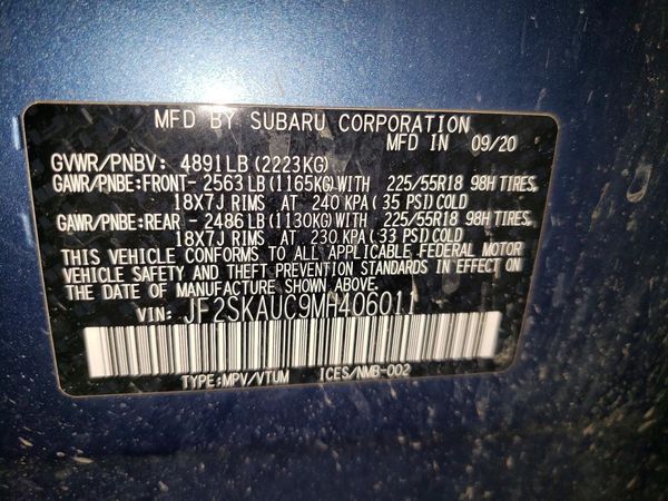 2021 SUBARU FORESTER