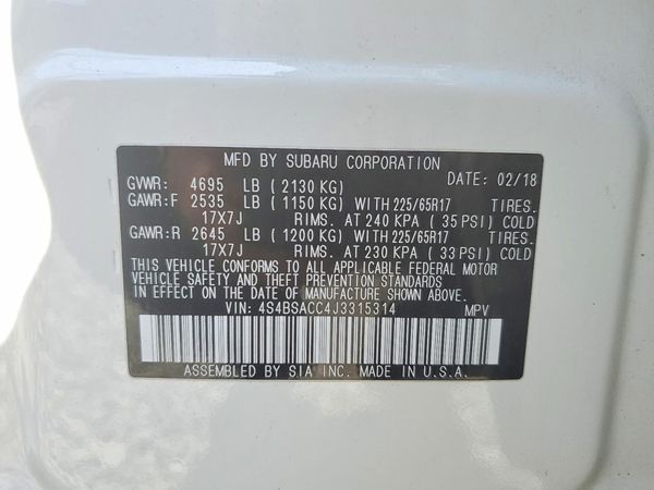 2018 SUBARU OUTBACK