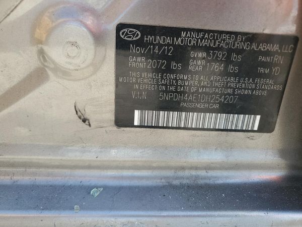 2013 HYUNDAI ELANTRA — VINS