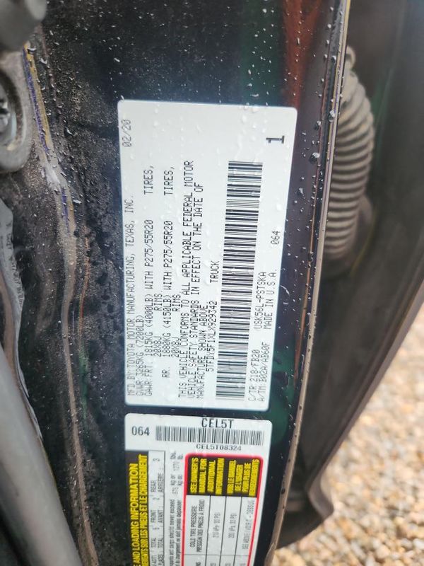 2020 TOYOTA TUNDRA SR5 Grade