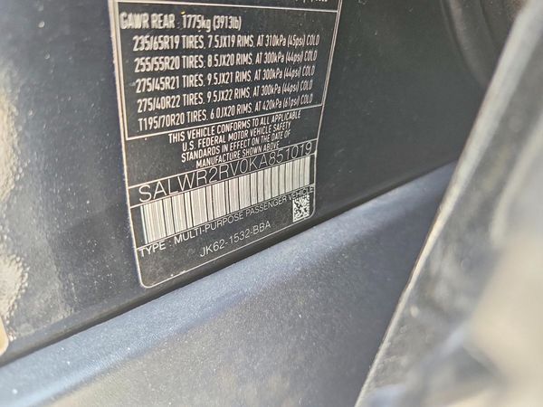 2019 LAND ROVER RANGE ROVER SPORT HSE