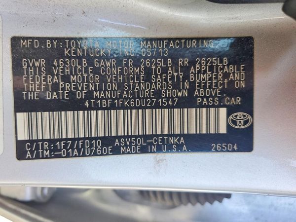 2013 TOYOTA CAMRY