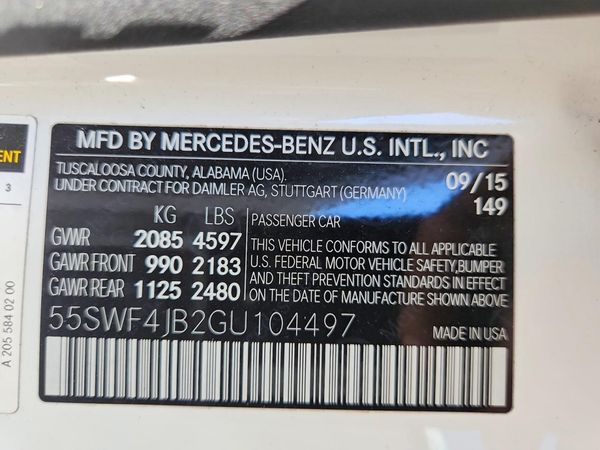 2016 MERCEDES-BENZ C C300