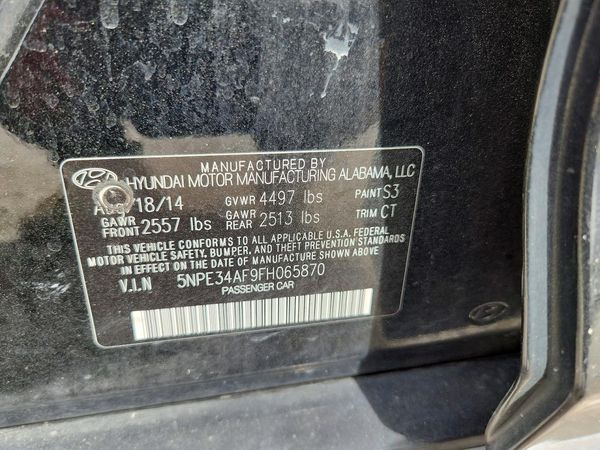 2015 HYUNDAI SONATA