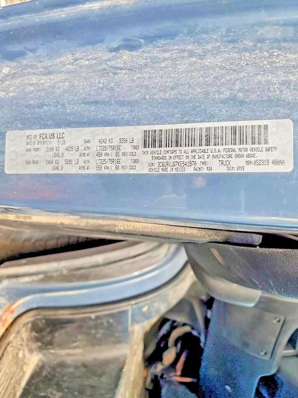2019 RAM PROMASTER 3500