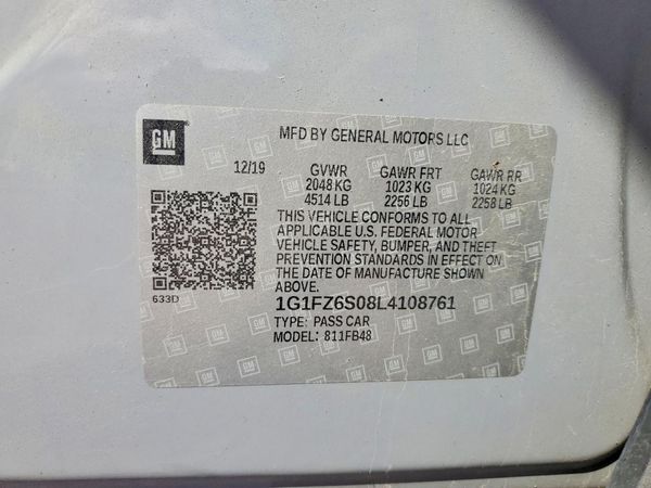 2020 CHEVROLET BOLT EV