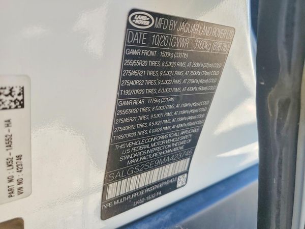 2021 LAND ROVER RANGE ROVER