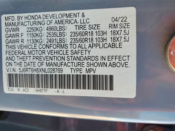 2022 HONDA CR-V EX-L