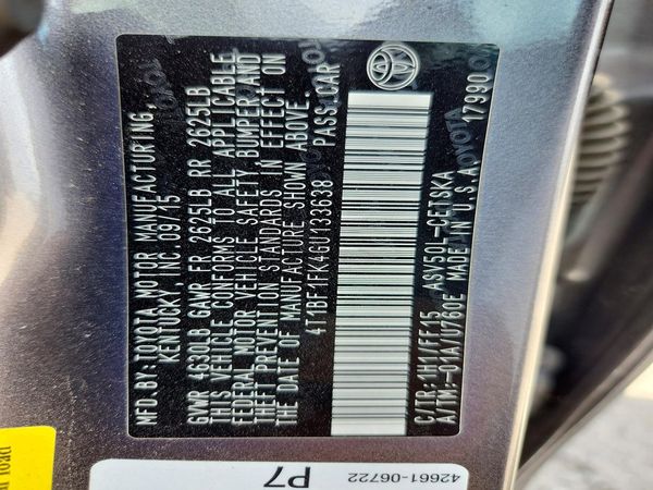 2016 TOYOTA CAMRY