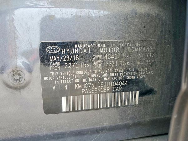 2018 HYUNDAI IONIQ