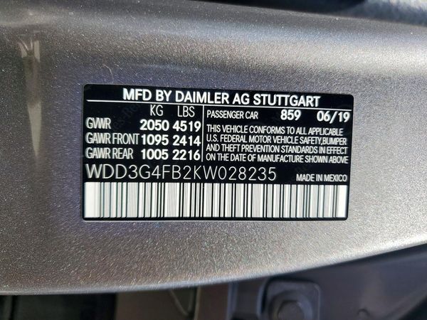 2019 MERCEDES-BENZ A A220-4M