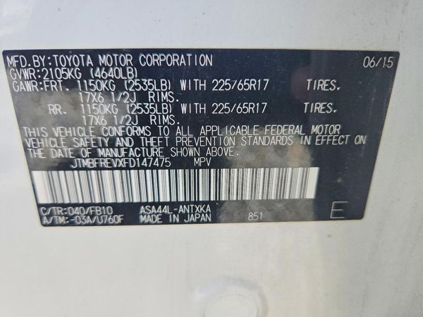 2015 TOYOTA RAV4 LE (X Grade)