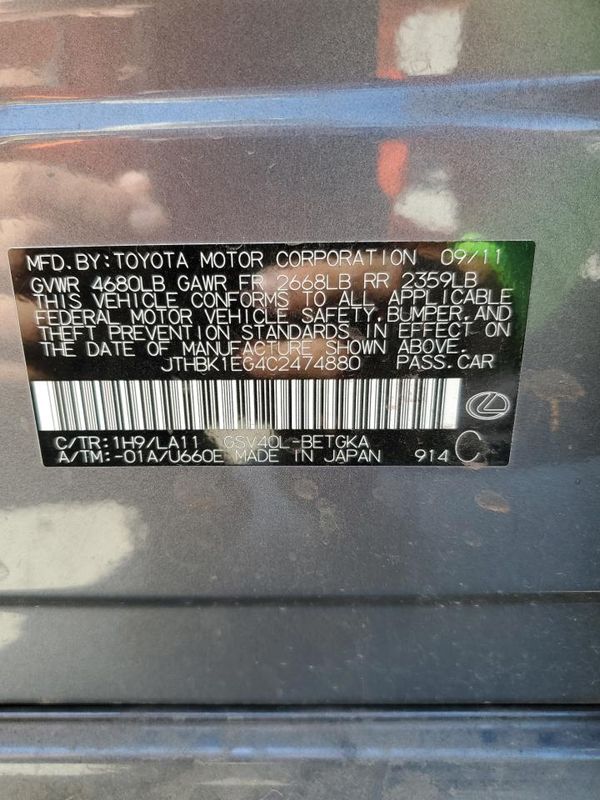 2012 LEXUS ES 350