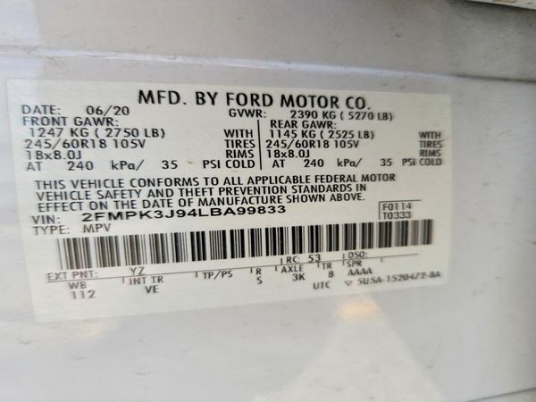 2020 FORD EDGE SEL