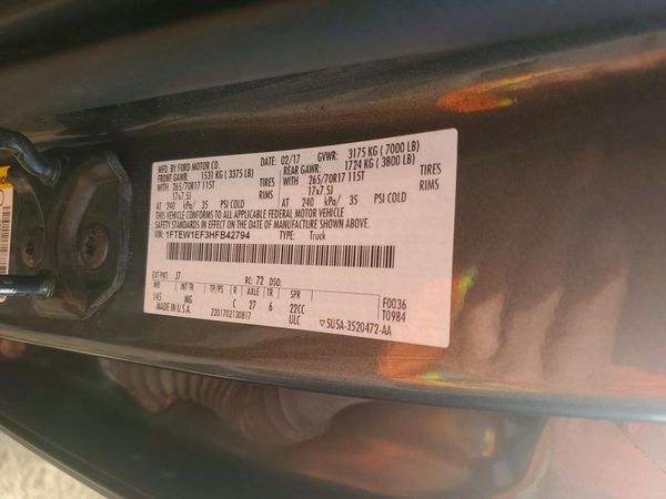 2017 FORD F150 SuperCrew