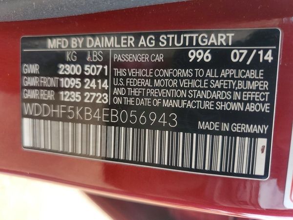 2014 MERCEDES-BENZ E E350