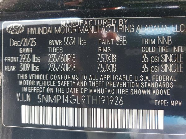 2026 HYUNDAI SANTA FE SE