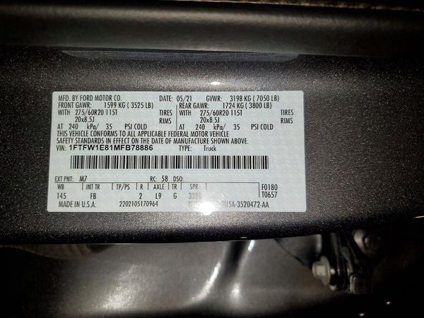 2021 FORD F150