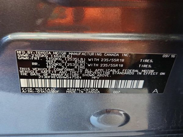 2017 TOYOTA RAV4 Ltd/SE Platinum