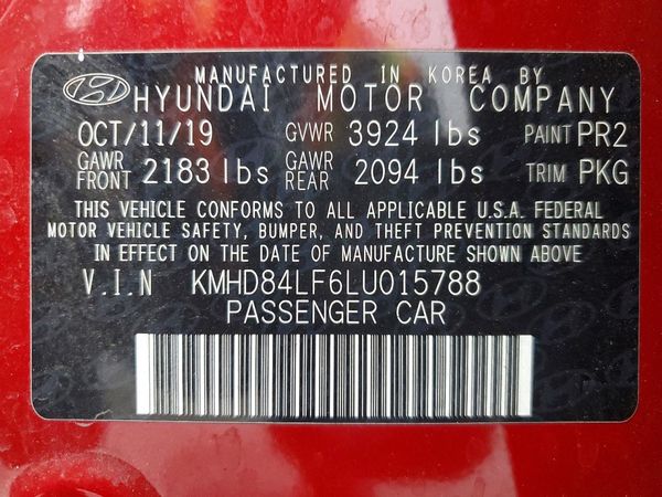 2020 HYUNDAI ELANTRA