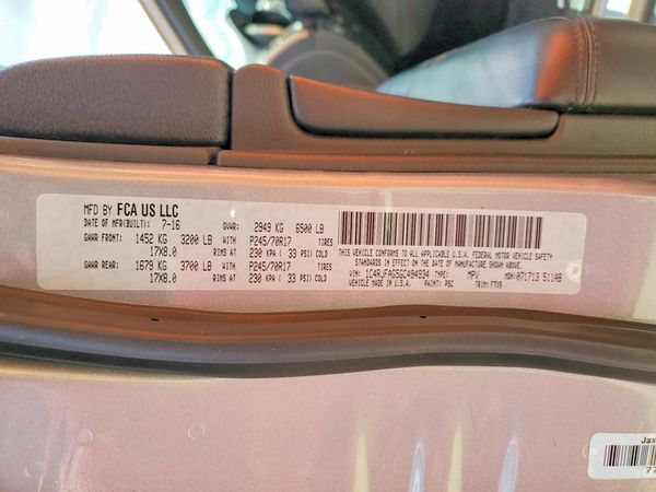 2016 JEEP GRAND CHEROKEE LAREDO 4X4