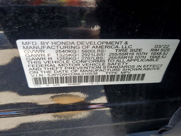 2022 ACURA MDX