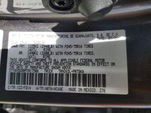 2021 TOYOTA TACOMA SR5