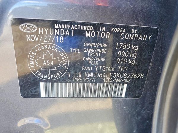 2019 HYUNDAI ELANTRA