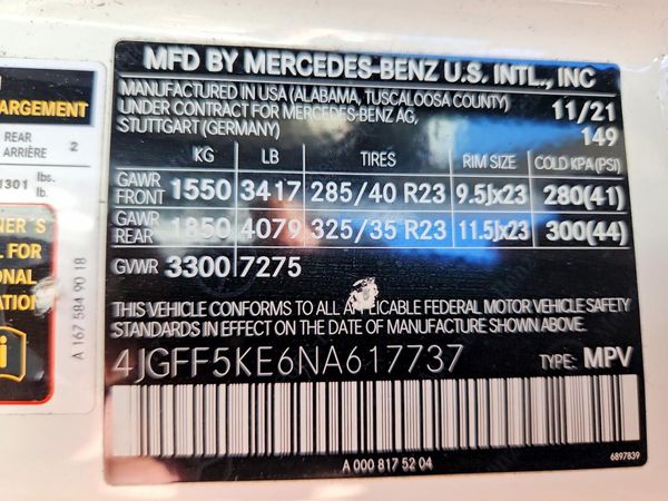 2022 MERCEDES-BENZ GLS GLS450 4MATIC