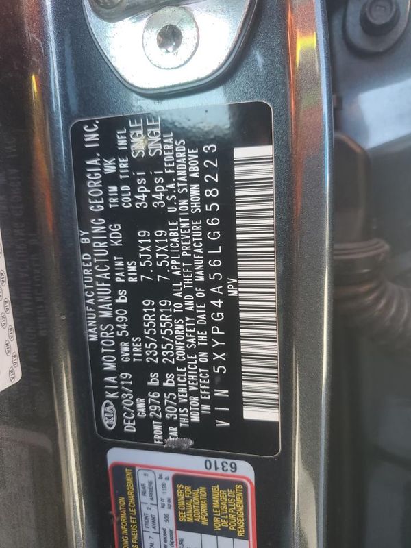2020 KIA SORENTO L, LX, S