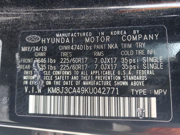 2019 HYUNDAI TUCSON
