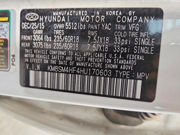 2017 HYUNDAI SANTA FE GI