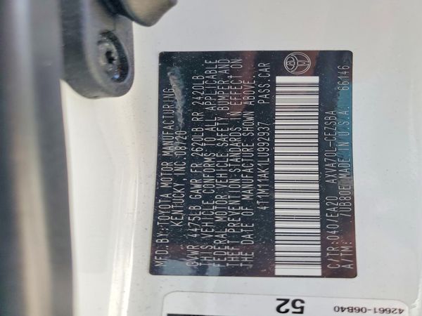2020 TOYOTA CAMRY