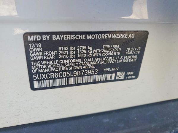 2020 BMW X5 xDrive40i — VINS