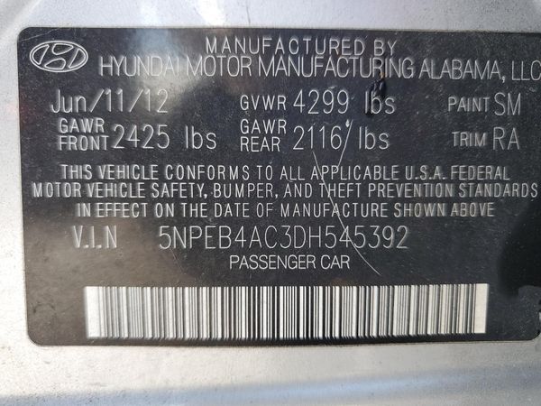 2013 HYUNDAI SONATA GLS/ GLS Popular