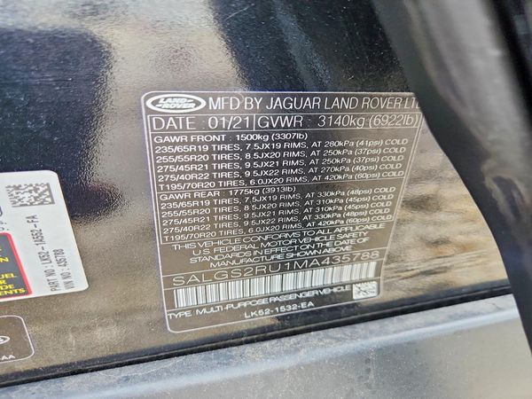 2021 LAND ROVER RANGE ROVER HSE Westminster Edition