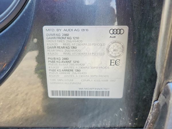 2017 AUDI Q5 S Line quattro Prestige