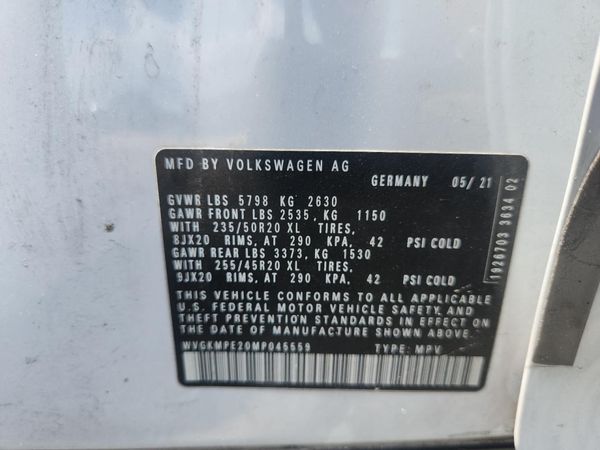 2021 VOLKSWAGEN ID.4 Pro S