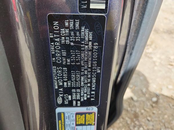2016 KIA SEDONA LX - Middle-low
