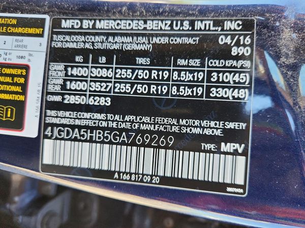 2016 MERCEDES-BENZ GLE GLE350