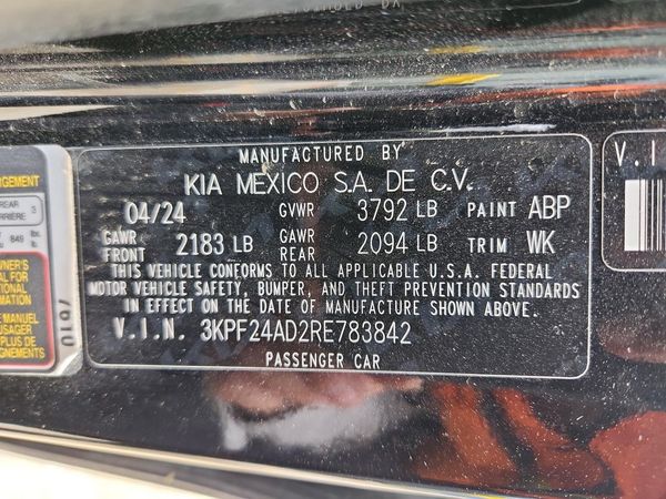 2024 KIA FORTE LX, LXS