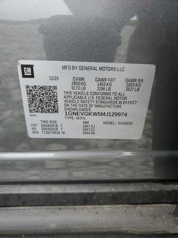2021 CHEVROLET TRAVERSE LT