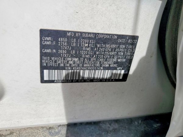 2022 SUBARU OUTBACK Base