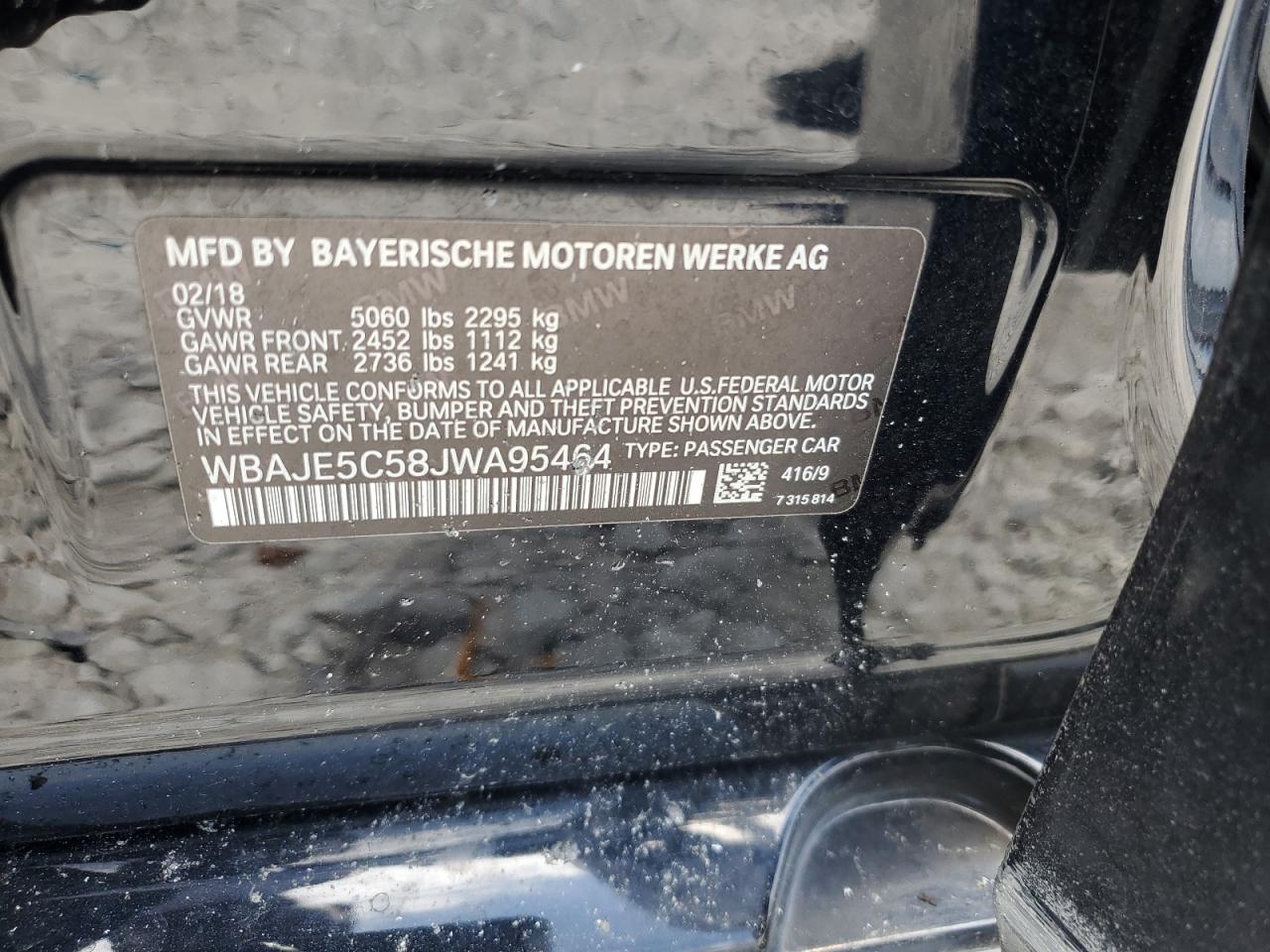 2018 BMW 540 I