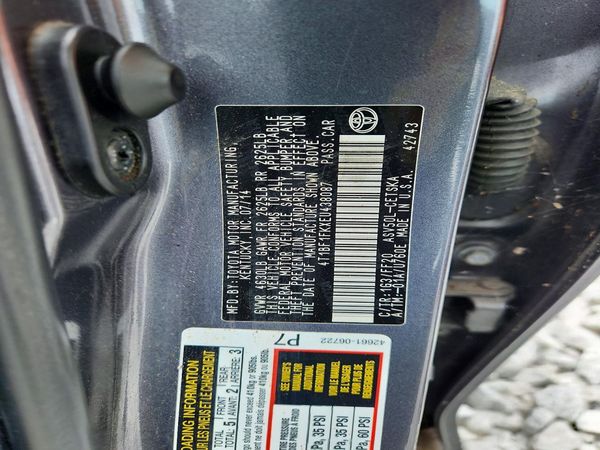 2014 TOYOTA CAMRY