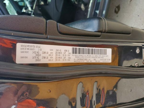 2016 JEEP GRAND CHEROKEE LIMITED 4X4